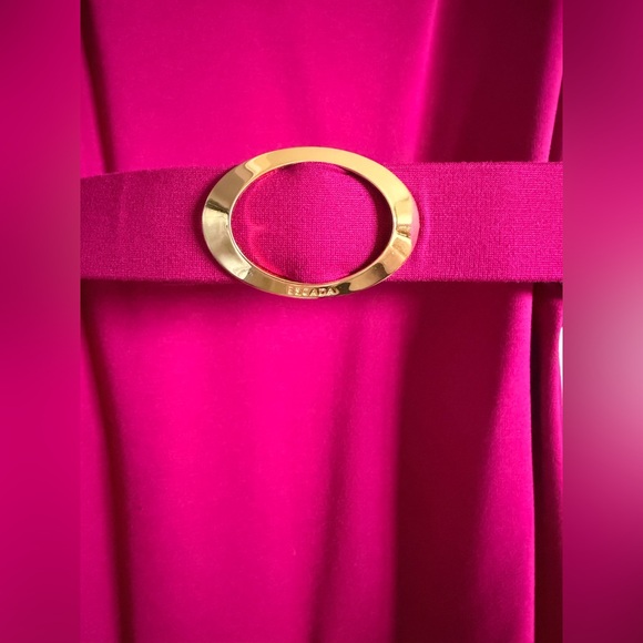 Escada Fuchsia Belted Midi Dress - Picture 4 of 6
